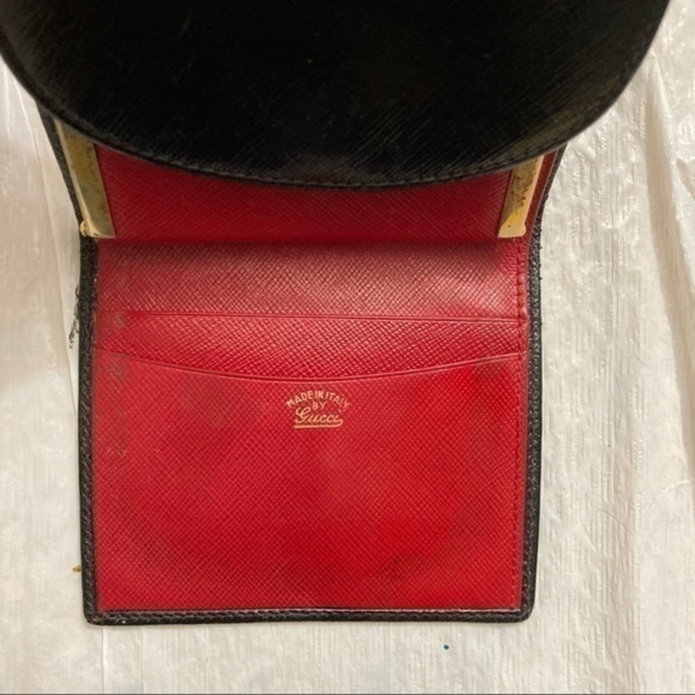 Gucci black vintage wallet rare - Picture 7 of 15